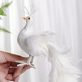 thumbnail image 4 of White Peacock Decoration,Christmas Peacock Tree Topper Christmas Ornaments,Artificial Feather Glitter White Peacock Xmas Decoration,Peacock Garden Window Decoration Handicraft Garden Decoration, 4 of 9
