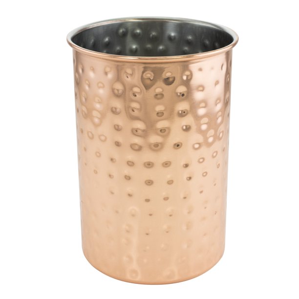 Copper Hammered Utensil Crock