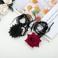 thumbnail image 6 of Unique Bargains 1 Pc Choker Necklace Delicate Rose Tie Wrap Around Wrist Bracelet Red Rose, 6 of 6
