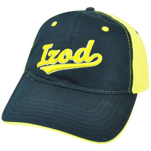 IZOD 2 Tone Sun Buckle Clothes Script Slouch Relaxed Hat Cap Brand Garment Wash