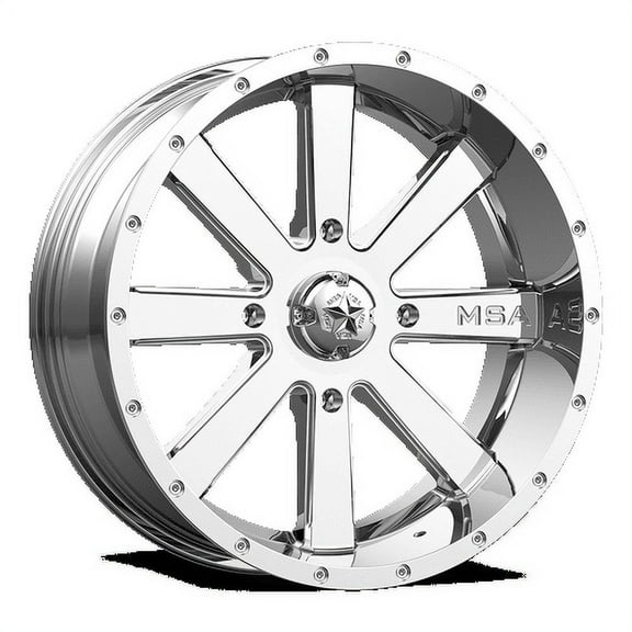 MSA Offroad Wheels Aluminum Rim M34 FLASH 18X7in Chrome Finish, M34-018737C