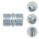 thumbnail image 3 of Juego de 4 clavijas de acero al carbono para soporte de estante de armario, de doble cabezal, con tuercas, tornillos y pasadores para tubería de 25,0 y 25,4 mm., 3 of 6