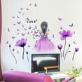thumbnail image 4 of Matsuzay 4 piezas pegatina de pared PVC DIY dibujos animados señora calcomanía autoadhesivo extraíble papel pintado ventana póster Decoración del hogar, 4 of 6