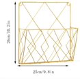 thumbnail image 2 of Revistero de pared de metal (color dorado) para baño, cocina y oficina, 2 of 4