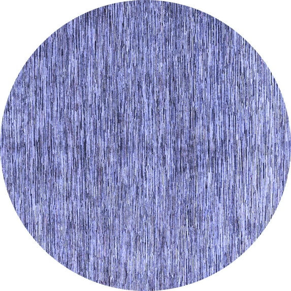 Ahgly Company Machine Washable Indoor Round Oriental Blue Modern Area Rugs, 5' Round