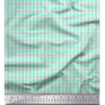thumbnail image 1 of Soimoi Green Modal Satin Fabric Window Pane Check Fabric Prints By Yard 42 Inch Wide, 1 of 3