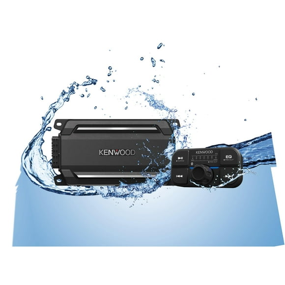 KENWOOD KAC-M5024BT Compact 4-Channel 600 Watt Car Amplifier with Bluetooth Streaming. Built for Marine, ATV and Powersport Applications. Waterproof, Dustproof, Rust Pro