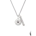 thumbnail image 2 of Delight Jewelry Silvertone Domed Class of 2022 Silvertone Guardian Angel Bar Charm Necklace, 23", 2 of 4