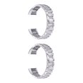 thumbnail image 2 of Maytalsory Stainlees Steep Soild Wristwatch Strap Rhinestones Watch Band Repair Kit Replacement For Charge 2 Silver 2Set, 2 of 6