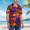 thumbnail image 5 of Easygdp Skull Men's Hawaiian Shirts Print Lapel Short Sleeve for Beach, vacation, party, casual occasions - 3X-Large, 5 of 9