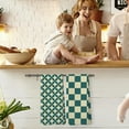 thumbnail image 4 of 2PCS Green and Orange Kitchen Towels Checkered Dish Towel 16x24 Inches Modern Neutral Home Decorative Absorbent Dishcloths Hand Tea Towels for Spa Bath Decor, 4 of 6