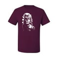 thumbnail image 2 of Manilyn Monroe Skull Face and Body Tattoo | Mens Pop Culture Graphic T-Shirt, Maroon, Small, 2 of 4