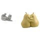 thumbnail image 1 of Escultura de gato, adorno de mesa, artesanía, figura decorativa, estatua de animal, pera abrazadora, soporte para libros, sujetalibros de cerámica, ma, 1 of 8