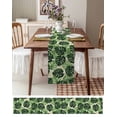 thumbnail image 6 of Table Runners 60 Inches Long Dress Scarves, Palm Leaf Farmhouse Kitchen/Dining Table Runner, Small Coffee Tablerunners, Tropical Plant Country Green Summer 13x60 Inch, 6 of 7