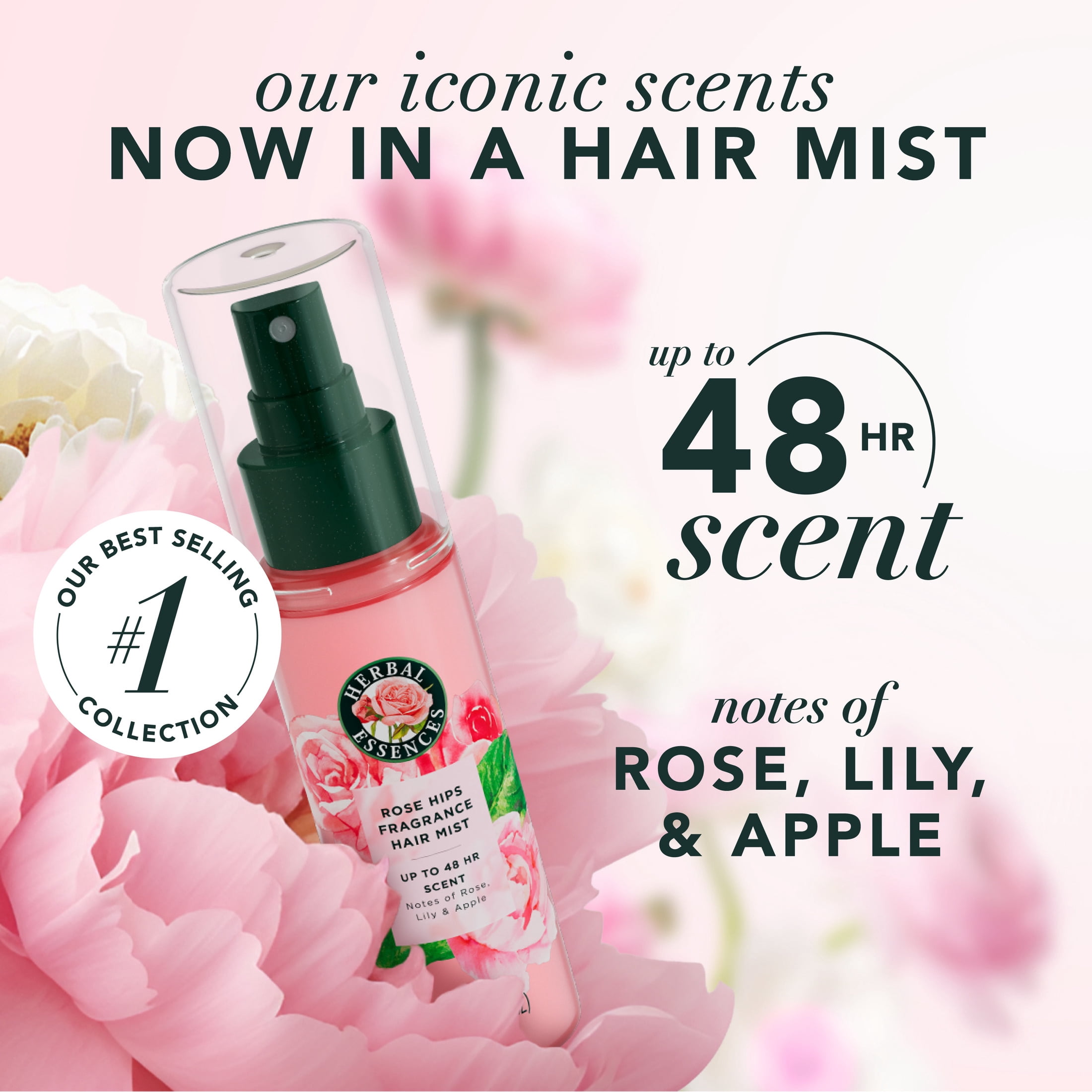 Herbal Essences Rose Perfume Fragrance Hair Spray, Rose Hips, 3.2 oz