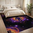 thumbnail image 3 of ODIKA 8'x10' Washable Area Rug Astronaut Nebula Motif Arcade Fireworks Anime Cyber Refined Structured for Living Room, Under Sectional, Family , Durable, Non-Slip, 3 of 7