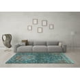 thumbnail image 3 of Ahgly Company Indoor Rectangle Medallion Light Blue Traditional Area Rugs, 8' x 12', 3 of 4