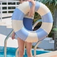 thumbnail image 2 of Flotador inflable para piscina, anillos de piscina con tubo de natación a rayas retro, flotador inflable para piscina, anillos de natación para suministros de piscina de playa de verano, 2 of 5