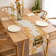 thumbnail image 6 of Spring Honey Bee Cotton Linen Table Runner for Dining Kitchen, Watercolor Bee Farmhouse Wedding Outdoor Party Tablerunners Decoration, Dresser Scarf Coffee Tablecloth Runners 13x72 Inches, 6 of 9