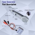 thumbnail image 5 of Kit de Generador de Tonos, Probador de Circuitos de Trazador de Cables, Kit de Tono y Sonda, Probador de Cables 200EP, para Intercalación de Cables de Red, 5 of 5
