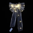 thumbnail image 3 of 2 uds. De adorno navideño transparente con lazo brillante para decoración de árbol de Navidad (luz cálida), 3 of 5