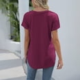 thumbnail image 6 of Womens Athletic Tops T Shirt Women Short Sleeve Exercise Shirts Women Casual Workout Tops Pack of T Shirts Oversized Tee Shirt Women's Tees Polyester Tees Short Sleeved Athletic Red XL, 6 of 6