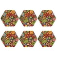 thumbnail image 2 of Balery 6 Pcs Hippie Peace Loveleather Coasters Set, Drink Table Cup Coasters For Living Room Kitchen Coffee Decor, 2 of 9