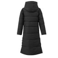 thumbnail image 6 of Scyoekwg Womens Winter Jacket Long Puffer Jacket Casual Solid Maxi Length Hooded Long Sleeve Warm Cotton Padded Coat Outerwear (Black,XXXL), 6 of 7