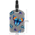 thumbnail image 6 of Square 2Pack PU Leather Butterfly Cruise Luggage Tag with Privacy Cover and Name ID Tag for Travel Handbags Backpacks Luggage Tags, 6 of 6