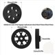 thumbnail image 4 of Reemplazo de Ruedas de Equipaje de 16 Piezas, Diámetro 2,16 Pulg./55 mm de Espesor 0,47 Pulg./12 mm Reemplazo de Rueda Silenciosa de Goma Resistente para Equipaje A, 4 of 5