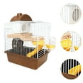 thumbnail image 6 of Serenable Small Animal Carrier Cage,Carry Case,9.06"x6.69''x11.81" Hamster Cage,Small Pet Carrier for Squirrel,Dwarf Hamster,Small Pets brown, 6 of 10
