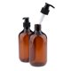thumbnail image 4 of 2 Botellas de Repuesto de Plástico Translúcido de 500 Ml con de Loción Negras, Organizador de Jabón, Champú, Loción, Contenedores Ligeros Vacío Zulema Botellas de champú vacías, 4 of 8