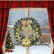 thumbnail image 5 of Ireezec Christmas Wreath with Bow Golden Balls Pinecones, Holiday Floral Door Hanging Decor for Indoor Outdoor Wall Window Decoration, Festive Seasonal Home Accent, 5 of 6