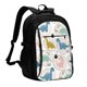 thumbnail image 1 of Balery Cute Dinosaurs Mochila con carga USB para hombre y mujer - Mochila impermeable y antirrobo para laptop con puerto USB para viajes, trabajo, 1 of 7