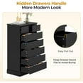 thumbnail image 3 of Hasuit Black Tall Dresser for Bedroom, 51.8'' High 7 Drawer Dresser, Modern Chest of Drawers Storage Organizer for Closet, Taller Clothes Storage Tower with Ample Storage Space, 3 of 8