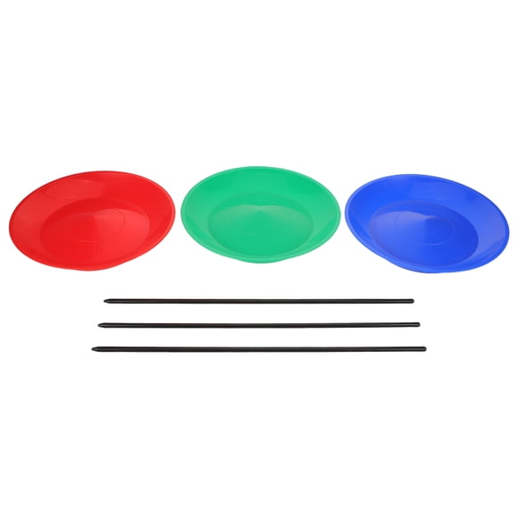 Minkissy 3Pcs Circus Juggling Plates Assorted Color for Beginners in Stage Shows and Family Gatherings