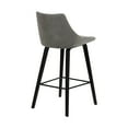 thumbnail image 4 of Armen Living Indoor Dani 26" Brown Faux Leather Barstool in Walnut Glazed Finish, 4 of 7