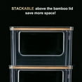 Stackable Storage with Bamboo Top for Kitchen Laundry Room Organization