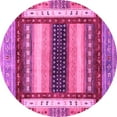 thumbnail image 1 of Ahgly Company Indoor Round Abstract Pink Modern Area Rugs, 7' Round, 1 of 4