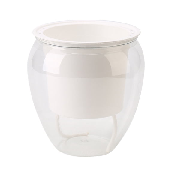 ruhuadgb Flowerpot Self Watering Practical Plastic Transparent Plant Pot for Home,Large