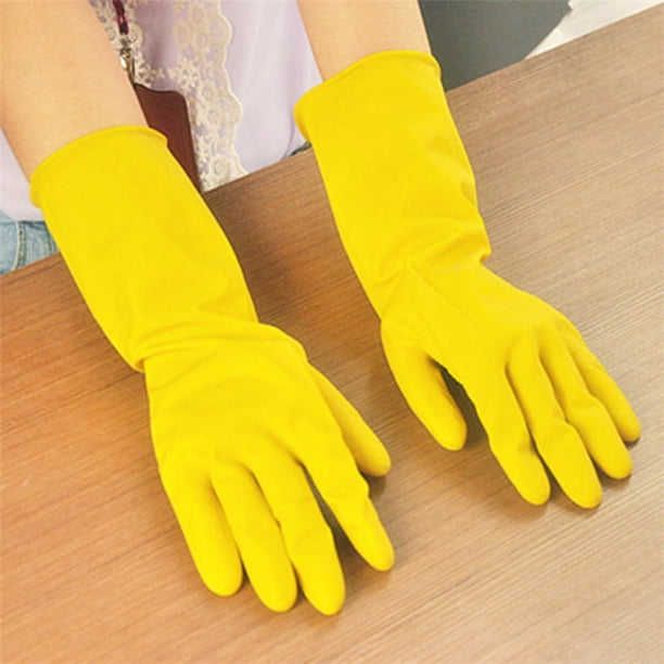 10 pares de guantes domésticos reutilizables, guantes de goma para lavar platos, grosor extra, mangas largas, limpieza de cocina, trabajo, pintura, jardinería, cuidado de mascotas L WD.WDQZL Hogar