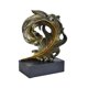 thumbnail image 5 of Estatua de plumas, figura de resina, artesanía, regalo de cumpleaños, obra de arte, adorno decorativo Negro y oro, 5 of 9
