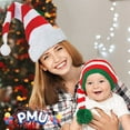 thumbnail image 7 of PMU Christmas Light-Up Striped Plush Santa Hat Red/White Christmas Celebration Costume Party Accessorie Costume Party Accessories Props Party Supplies for Plays, Festivals, Photo Shoots (1/Pkg) Pkg/1, 7 of 7