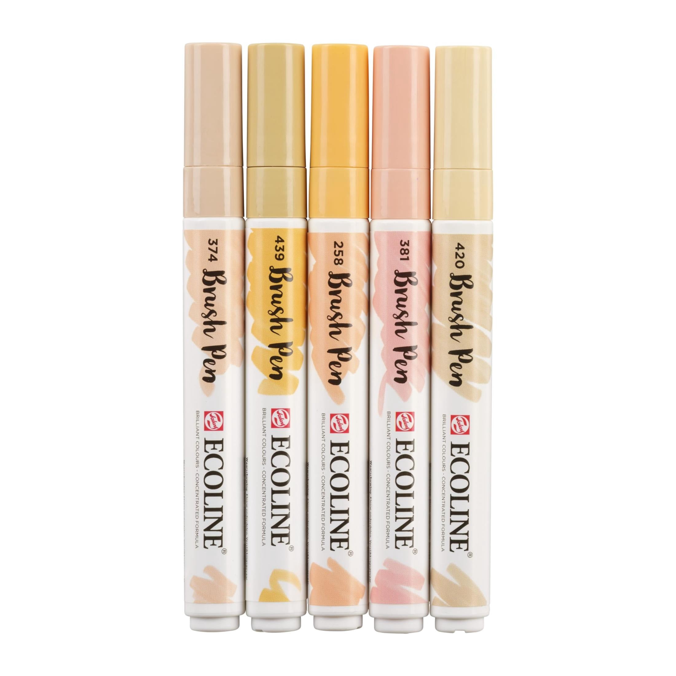 Ecoline Liquid Watercolor Brush Pen, Set of 5 - Beige Pink (11509911)