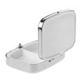 thumbnail image 3 of For 5.6x4.2cm Rectangle Shape Stainless Steel Mini Pill Case Solid Color Silver Medicine Organizer Holder Tablet Capsule Box Dispenser - Rectangle Sta, 3 of 3