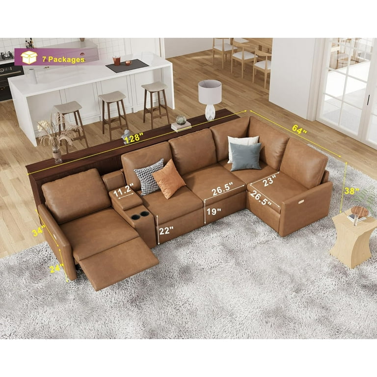 5 seat reclining sectional hotsell
