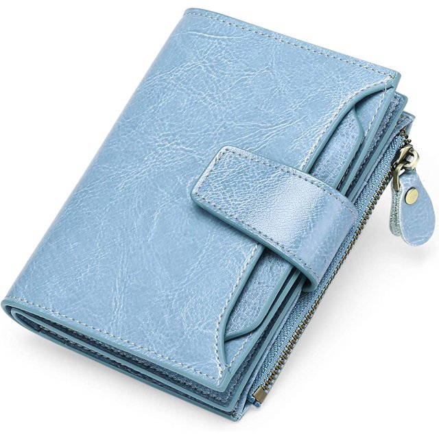 GHSDFBB Small Wallet for Women Genuine Leather Bifold Compact RFID Blocking Small Womens Wallet