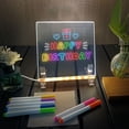 thumbnail image 2 of DJN DIY LED Message Board Acrylic Writing Warm White Adjustable 7 Color Pens Dry Eraser Light Up Stand For Kid Draw USB Cable Bedside Night Light Calendar 2ml Writing & Drawing Board, 2 of 7