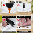 thumbnail image 3 of Portable Hole Punch Tool, Single Hole Puncher for Paper Plastic Cardboard, Heavy Duty Single Hole Punch for ID Card 8mm, 3 of 6