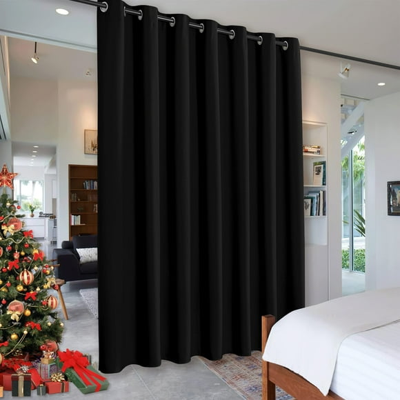 RYB HOME Extra Long Curtains Light Block Soundproof Privacy Blinds for Home Theater Office Backdrop Dining Living Room Patio Door Large Window Ceiling to Floor Drapes, W 8.3 x T 12 ft,